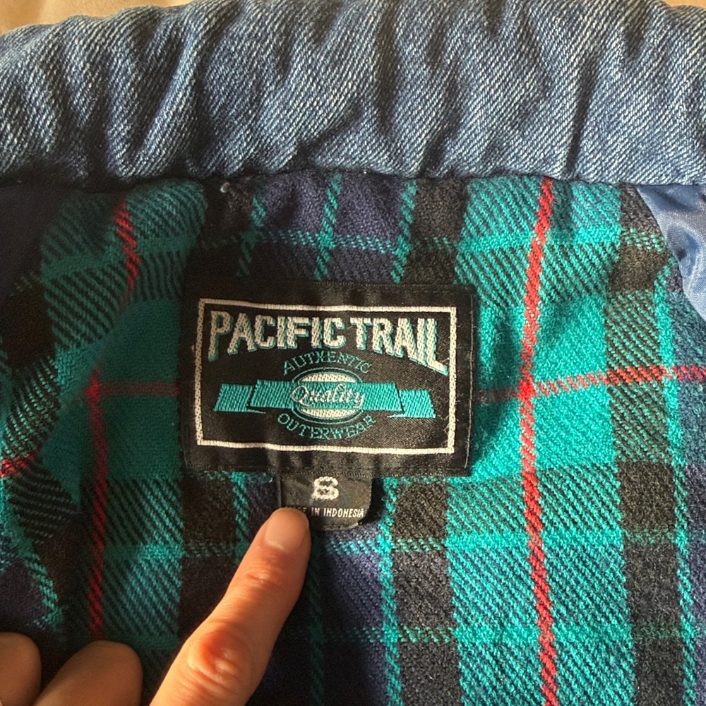 Vintage Pacific Trails Flannel Lined Denim Coat - Picture 7 of 8